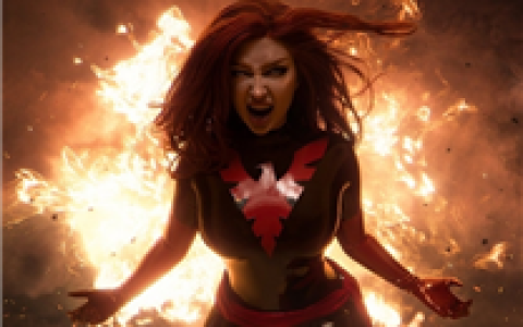 《X战警》凤凰女Cos美图欣赏：穿胶完美展示好身材